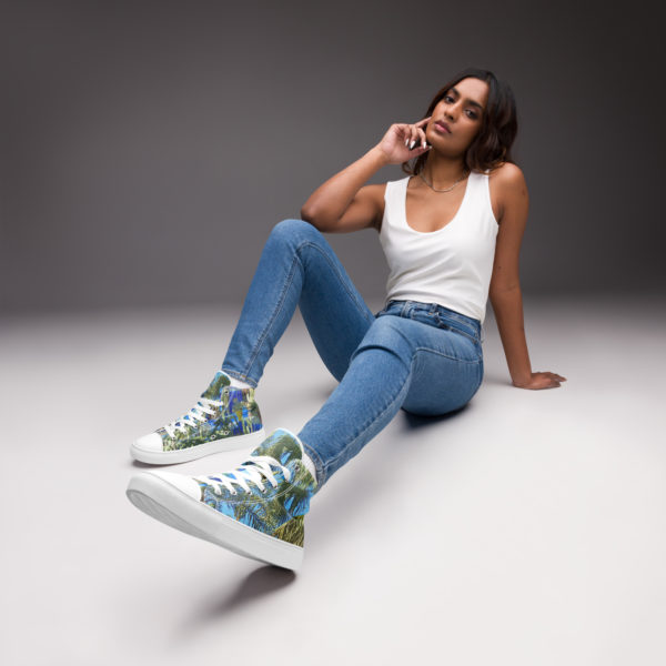 Women's high top canvas shoes "Majorelle"