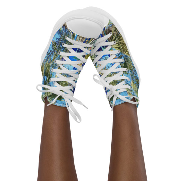 Women's high top canvas shoes "Majorelle" - Image 3