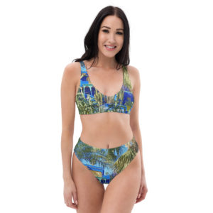 Recycled high-waisted bikini "Majorelle"