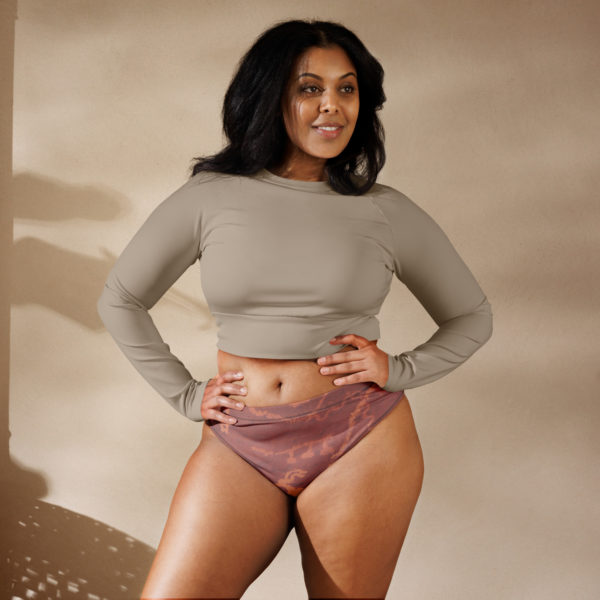 Recycled high-waisted bikini bottom "Valley of fire" - Image 2