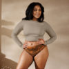Recycled high-waisted bikini bottom "Valley of fire"
