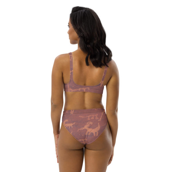 Recycled high-waisted bikini "Valley of fire" - Image 4