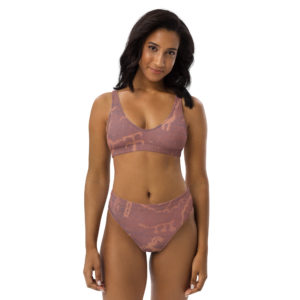Recycled high-waisted bikini "Valley of fire"