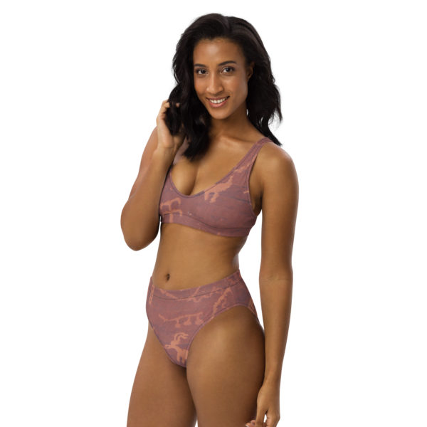 Recycled high-waisted bikini "Valley of fire" - Image 3