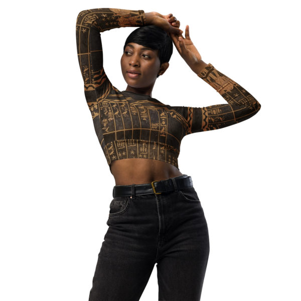 Recycled long-sleeve crop top "Seti" - Image 6