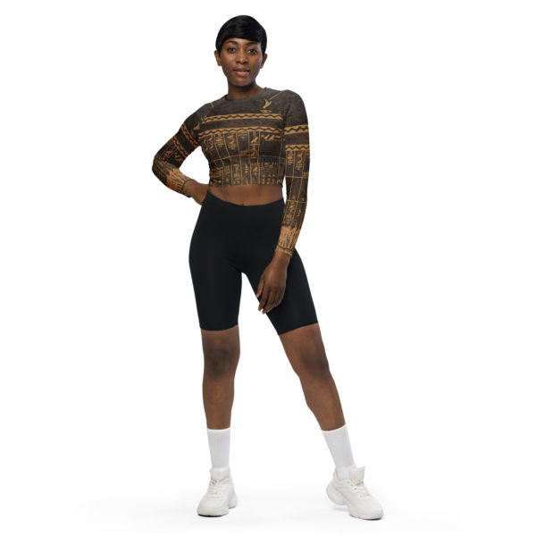 Recycled long-sleeve crop top "Seti"