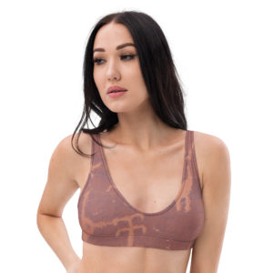 Recycled padded bikini top "Valley of fire"