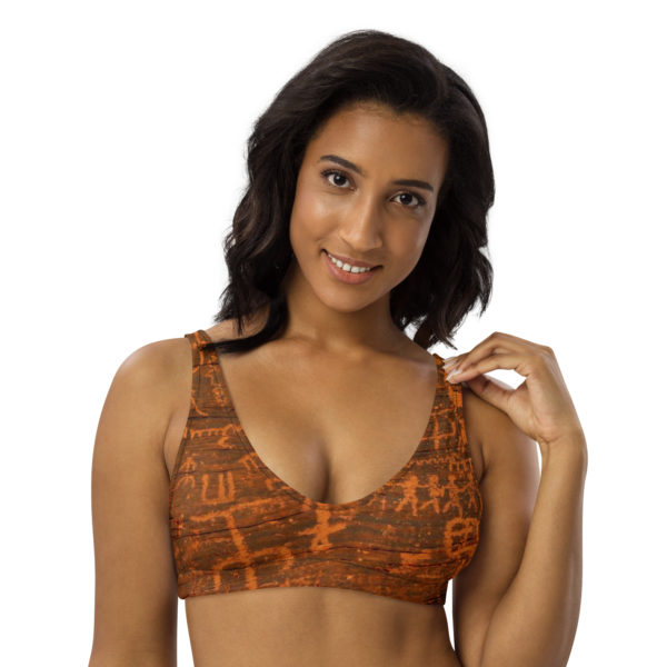 Recycled padded bikini top "Valley of fire" - Image 4