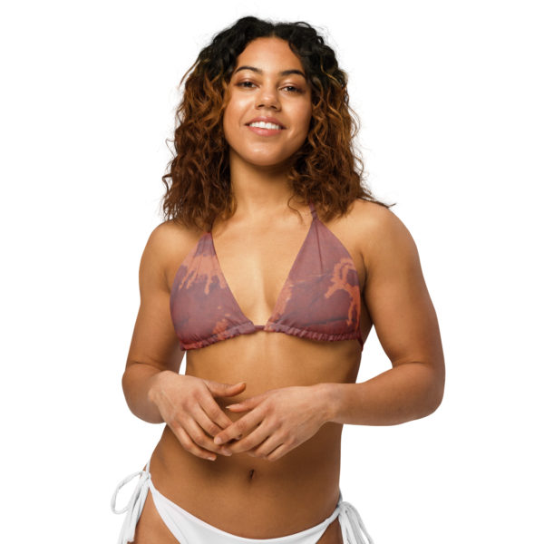 Recycled string bikini TOP "Valley of fire" - Image 2