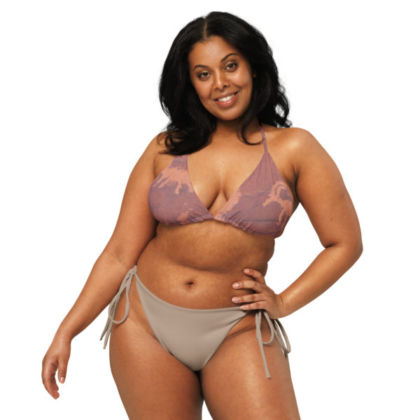 Recycled string bikini TOP "Valley of fire" - Image 4