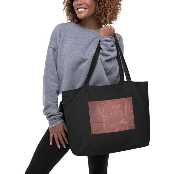 Large organic tote bag "Valley of fire"