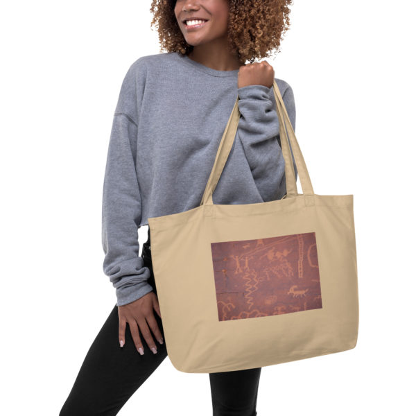 Large organic tote bag "Valley of fire" - Image 2