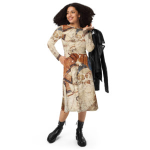 Long sleeve midi DRESS "Akrotiri"