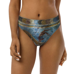 Recycled high-waisted bikini bottom "Minoan"