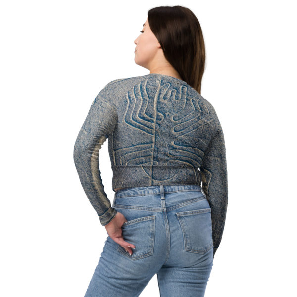 Recycled long-sleeve crop top "Nazca" - Image 6