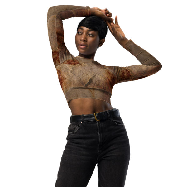 Recycled long-sleeve crop top "Chauvet" - Image 5