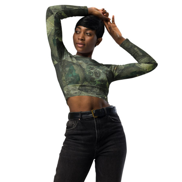 Recycled long-sleeve crop top "Antikythera" - Image 3