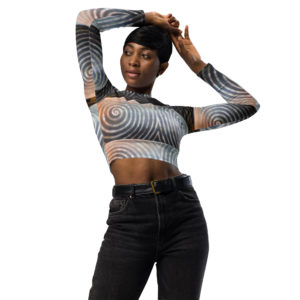 Recycled long-sleeve crop Top "Watpho"