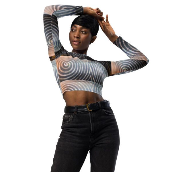 Recycled long-sleeve crop Top "Watpho"