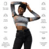 Recycled long-sleeve crop Top "Watpho" - Image 2
