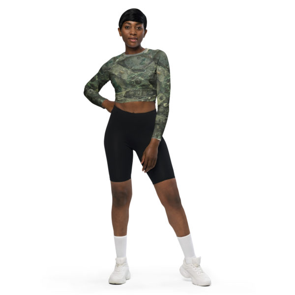 Recycled long-sleeve crop top "Antikythera" - Image 4