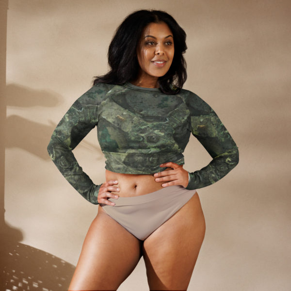 Recycled long-sleeve crop top "Antikythera" - Image 7