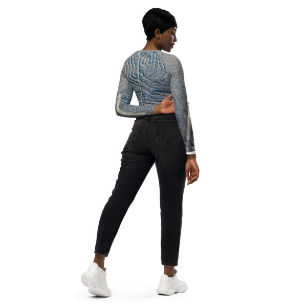 Recycled long-sleeve crop top "Nazca" - Image 5