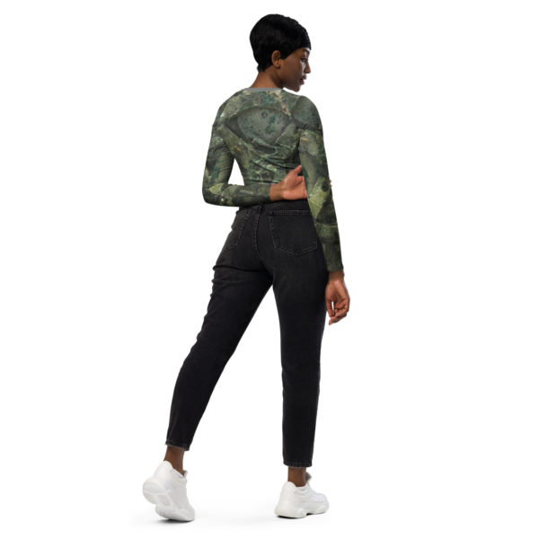 Recycled long-sleeve crop top "Antikythera" - Image 2