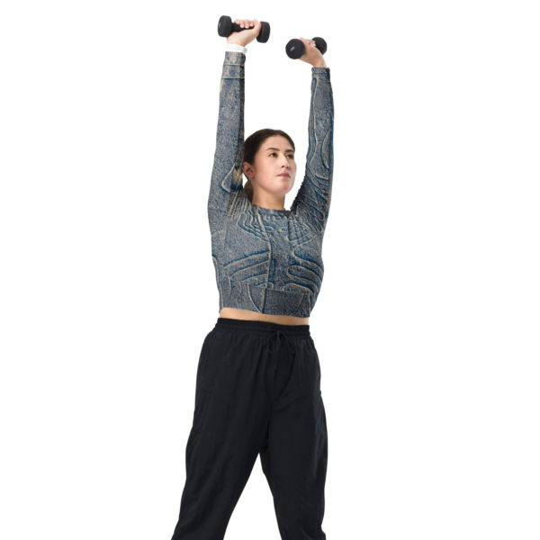 Recycled long-sleeve crop top "Nazca" - Image 7