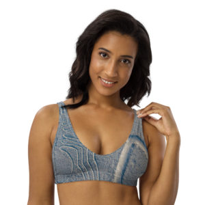 Recycled padded bikini top "Nazca"