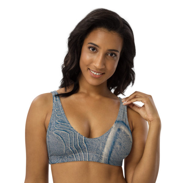 Recycled padded bikini top "Nazca"