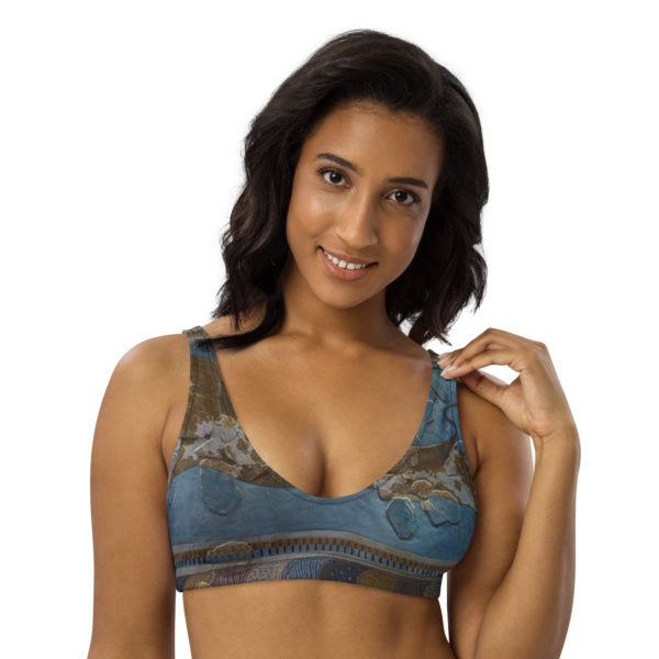 Recycled padded bikini top "Minoan" - Image 6