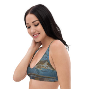 Recycled padded bikini top "Minoan"