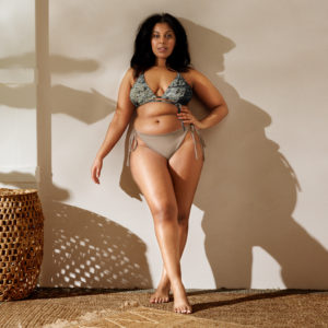 recycled string bikini top "Bagazarya"