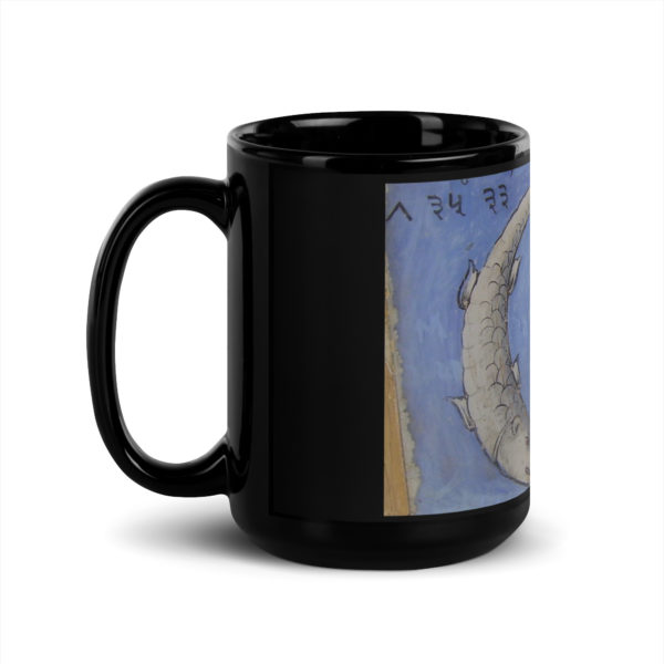 Black Glossy Mug Pisces "Jantar Mantar" - Image 4