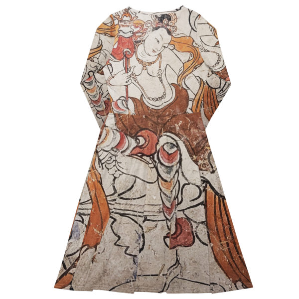 All-over print long sleeve midi dress "ErdeneZuu" - Image 4