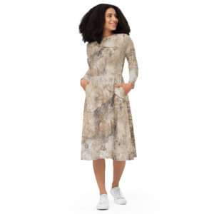 Long sleeve midi dress "ErdeneZuu"