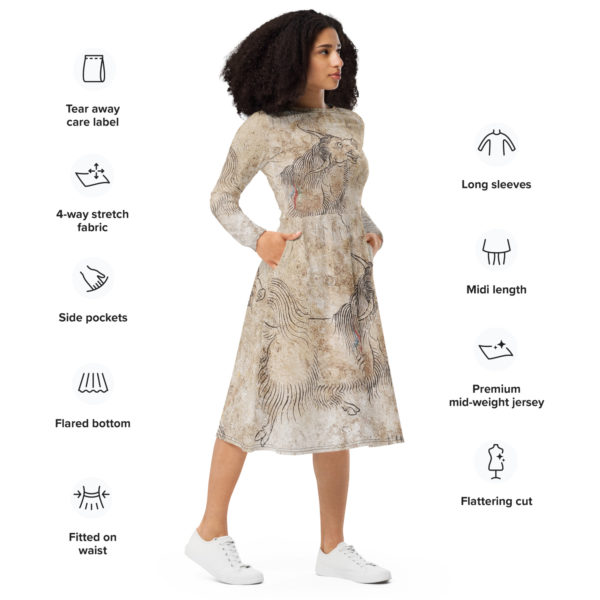 Long sleeve midi dress "ErdeneZuu" - Image 5