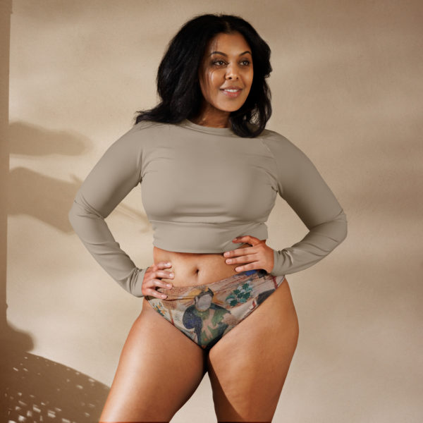 Recycled high-waisted bikini bottom "Samarkand"