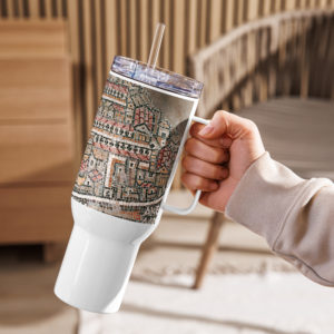 Travel mug with a handle "Madaba"