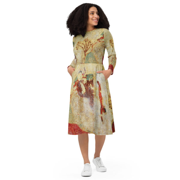 Long sleeve midi dress "Etruscan" - Image 9