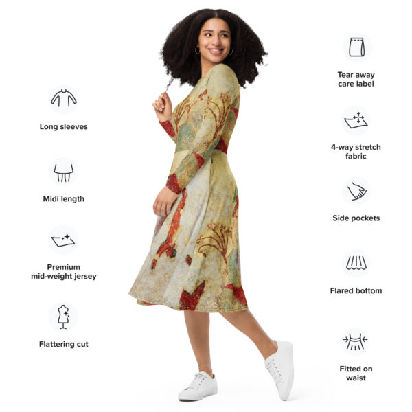 Long sleeve midi dress "Etruscan" - Image 8
