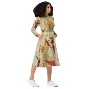 Long sleeve midi dress "Etruscan"