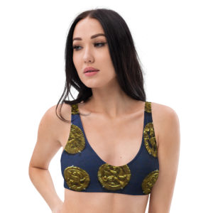 Recycled padded bikini top "Oxus"
