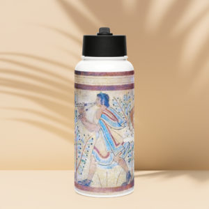 Stainless steel water bottle with a straw lid "Etruscan"