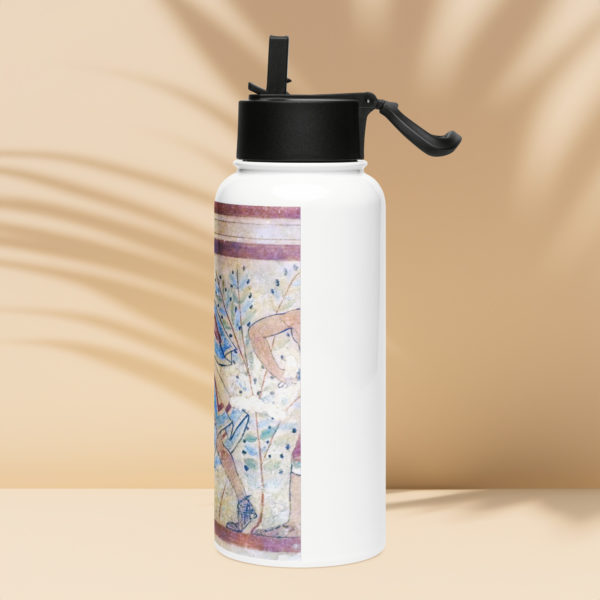 Stainless steel water bottle with a straw lid "Etruscan" - Image 3
