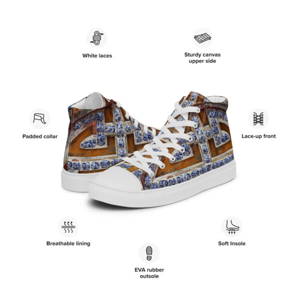Women’s high top canvas shoes "Hue" - Image 11