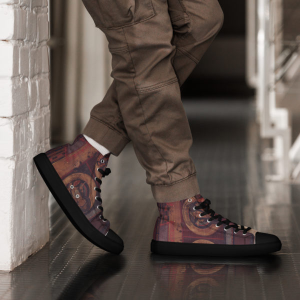 Men’s high top canvas shoes “Otokoyama Hachiman”
