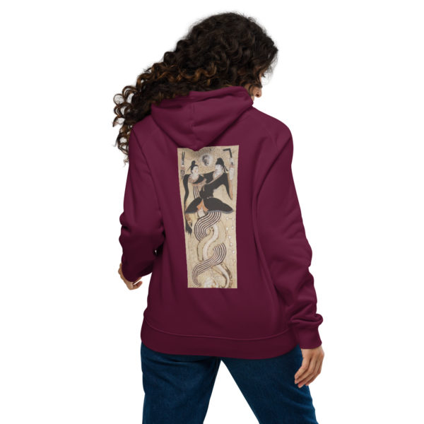Unisex eco raglan hoodie "Fuxi and Nüwa"