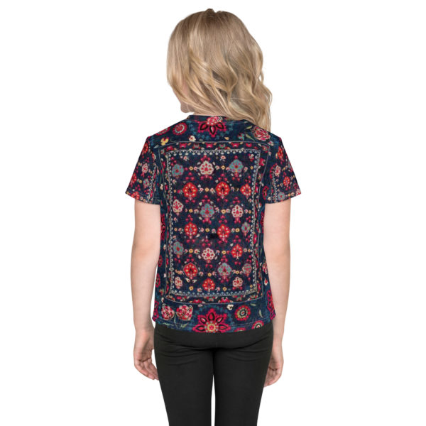 Kids crew neck t-shirt “Suzani" - Image 2